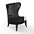 Elegant Levine Wing Chair - Classic Comfort 3D model small image 2