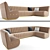 Sophia Extended Sofa + Pillow 3D model small image 1