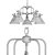 Kensington A1511LM-5PB Chandelier: Elegant Bronze Lighting 3D model small image 3