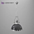 Lumina Deco Ettore Black Pendant: Modern Chic Lighting 3D model small image 2