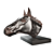Majestic Bronze Horse Sculpture 3D model small image 1