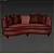 Elegant Velvet Sofa 3D model small image 3