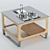 Sleek Steel & Wood Outdoor Kitchen 3D model small image 1