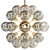 Midcentury Glass Globes Chandeliers 3D model small image 1