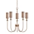 Elegant Satin Gold Chandelier 3D model small image 1