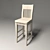 Wooden Bar Chair 3D model small image 1