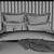 Adairs Australia Bed: Comfortable Sleeping Solution 3D model small image 3