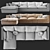 MABAY Vosart 2 - Stylish and Versatile Corner Sofa 3D model small image 3