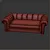 Comfortable Grey Sofa 3D model small image 3