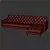 Cozy Modern Velvet Sofa 3D model small image 3