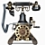 Eiffel Tower Vintage Telephone 3D model small image 1