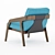 Modern Friday Lounge Chair 3D model small image 2