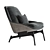 Modern Velvet Lounge Chair - Blu Dot 3D model small image 2