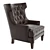 Britten Leather Club Chair 3D model small image 2