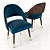 Modern Chic Ava Side Chair 3D model small image 1