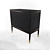 Adorno Hollywood Walnut Ebony 3 Drawer Nightstand 3D model small image 2