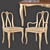Italian-made Veneta Sedie Dining Set: Pedra Table and Narciso Chairs 3D model small image 2