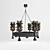 Elegant Omnilux Chandelier - 900 x 450mm 3D model small image 1