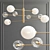 Atom Chandelier: Elegant Illumination 3D model small image 1