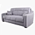 Accordion Sofa with Wooden Armrests | GARWOOD 3D model small image 1