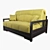 Accordion Sofa with Wooden Armrests - GARWOOD 3D model small image 1