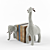 Wool Felt Animal Bookends: Elephant & Giraffe 3D model small image 2