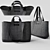 Sleek Men's Bag with Versatile Handles 3D model small image 2