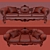 Elegant MonaLisa Sofa - Classic Design 3D model small image 3