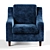 Richmond Armchair: Comfort and Style 3D model small image 2
