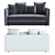 West Elm Serene Sofa: Stylish Comfort for Your Space 3D model small image 2