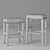 Elegant PB Manchester Stool 3D model small image 3