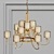 Elegant Antique Bronze Chandelier 3D model small image 1