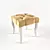 Peach Velvet Bench 3D model small image 1