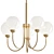 Carisa Vintage Gold Chandelier: Elegant Illumination 3D model small image 1