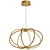 Elegant Gold LED Pendant Light 3D model small image 1