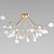 Modern Brass Acrylic Ceiling Light 3D model small image 1