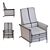 Velvet Gray Relax Chair 3D model small image 2