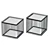 Wire Square Black Side Tables - Big & Small 3D model small image 1