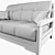 Accordion Wood Sofa: Stylish & Space-saving 3D model small image 2