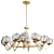 Contemporary Gold Metal Glass Chandelier 3D model small image 1