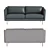 Modern West Elm Sloane Leather Sofa 3D model small image 2