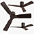 Sleek Matthews Irene Walnut-Bronze Ceiling Fan 3D model small image 1