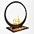 Ready-to-Use Decorative Fireplace 3D model small image 3