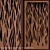 Copper Flame Metal Garden Screen 3D model small image 1