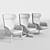 Profoffice Elegance Chair: Elegant Design, Customizable Options 3D model small image 3