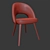 Elegant Brass Dining Chairs 3D model small image 3