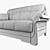 Accordion Sofa with Wood Armrests - GARWOOD 3D model small image 2