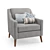 Elegant Reine Armchair: Comfort in Style 3D model small image 1