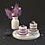 Delicious Cake with Whipped Cream 3D model small image 1