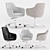 Ergonomic Saiba Chair 3D model small image 1